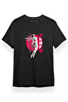 Ghost in the Shell Anime Pink White Poster_1 Siyah Kısa kol Erkek Tshirt
