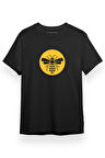 Monogatari Anime Karen Bee Icon Siyah Kısa kol Erkek Tshirt
