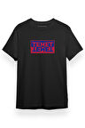 Tenet Double Color Logo Siyah Kısa kol Erkek Tshirt