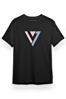 Seventeen Logo Siyah Kısa kol Erkek Tshirt
