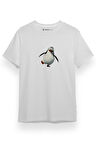 Penguen Beyaz Kısa kol Erkek Tshirt