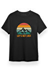 Lets Get Lost Siyah Kısa kol Erkek Tshirt