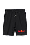 Shazam Lightning Logo Erkek Siyah Şort