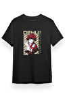 My Hero Academia Anime Deku Diagonal Art Siyah Kısa kol Erkek Tshirt