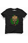 Tshirthane Galaxy Baby Groot Tişört Erkek Tshirt