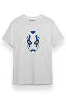Blue Beetle Mask Beyaz Kısa kol Erkek Tshirt