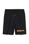 Yellowjackets Lettering Erkek Siyah Şort