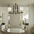 Torqu 3 Lü Eskitme Siyah Modern Yatak Odası Mutfak Oturma Odası Salon Avize 