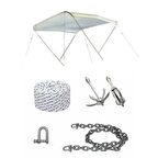 Şişme Bot Tente ve 2,5kg Şemsiye Çapa Set