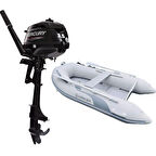 Coralsea 270 Ahşap Tabanlı Şişme Bot + Mercury 3.5 HP Deniz Motoru