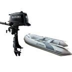 Coralsea 290 Ahşap Tabanlı Şişme Bot + Suzuki 6 HP Deniz Motoru