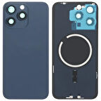 İphone 15 PRO MAX Full Arka Kapak Orijinal Arka Kemere Lensli (CAM) MAVİ