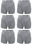 Pamuklu Ekonomik Likralı Erkek Boxer 6 Lı Paket