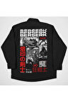 Berserk Baskılı Unisex Anime Cepli Gömlek