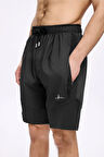 Haşema Spor Kesim Siyah Erkek Kısa Havuz ve Deniz Şortu 5031