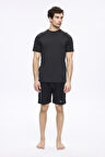 Haşema Spor Kesim Siyah Erkek Kısa Havuz ve Deniz Şortu 5037