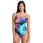Water Prints Swimsuit Kadın Çok Renkli Yüzücü Mayosu 009398301