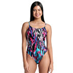 Water Prints Swimsuit Kadın Çok Renkli Yüzücü Mayosu 009398501