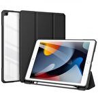 Coofbe Standlı Apple iPad 7. 8. ve 9. Nesil 10.2" inç Kılıf Şeffaf Arka Kapak Kalem Yerli Uyku Modlu Katlanabilir