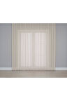 Gauze Fabric Design Folded KETEN PLUS BEJ TÜL PERDE 100 x 270