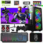 Xaser Delux X52 Ryzen 5 7500F 16GB DDR5 Ram 512GB M.2 NVMe SSD 8GB RTX4060 27" 180Hz Masaüstü Oyuncu Bilgisayarı