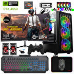 Xaser Delux X51 Ryzen 5 7500F 16GB DDR5 Ram 512GB M.2 NVMe SSD 8GB RTX4060 23.8" 180Hz Masaüstü Oyuncu Bilgisayarı