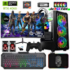 Xaser Delux X50 Ryzen 5 8400F 16GB DDR5 Ram 512GB M.2 NVMe SSD 8GB RTX4060 27" 180Hz Masaüstü Oyuncu Bilgisayarı