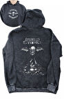 Unisex Skull Avenged Sevenfold Sırt Baskılı Kapüşonlu Yıkamalı Sweatshirt,Oversize Rock Band Hoodie