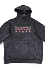 Oversize Blackpink Sırt Baskılı Kapüşonlu Yıkamalı Sweatshirt, Unisex K Pop Temalı Vintage Hoodie