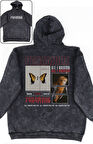 Unisex Paramore Sırt Baskılı Kapüşonlu Yıkamalı Sweatshirt, Oversize Rock Band Temalı Retro Hoodie