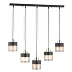 Boris 5 Li Sıralı Krom Sarkıt Modern Genç Odası Mutfak Salon Sarkıt Avize 