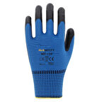 Maxsafety Zebra Nitril Kaplı İş Eldiveni Mavi-Siyah No: 9 Bahçe Eldiveni