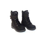 Fiyra ıgn11 Siyah Zümrüt Taşlı Süslü Kız Çocuk Bot