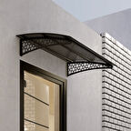 SundurmaX Pratik Metal Sundurma (250X100) Selçuklu Serisi Kapı ve Pencere Üstü Sundurma Koruma Gölgelik Kar Yağmur Kanopi (Antrasit - Füme)