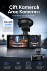 WiFi Destekli Black Box 1080P Araç İçi 3 Kameralı Super HD 1080P Trafik Recorder