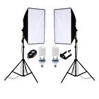 50x70 Softbox 2li Sürekli Işık Seti 2x85W Bluetooth Kumandalı