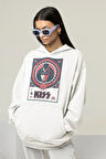 Kiss Rock Metal Müzik Grubu Baskılı Unisex Oversize Hoodie