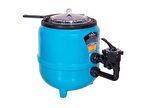 Gemaş FILTRONE LLT Plastik Havuz Kum Filtresi 920 mm Şeffaf Geniş Kapak 32 m3/h