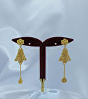 Yeni Sezon Vip Özel Seri Paslanmaz Çelik Sallantılı Altın Kaplama Küpe (8 CM.)