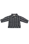 Erkek Bebek Çizgili Fermuarlı Ceket CE50011