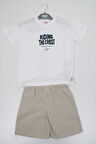 Dmb Erkek Çocuk Keten Şortlu Takım
