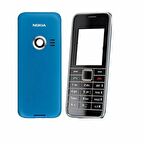 Nokia 3500c Kapak Nokia 3500c uyumlu Mavi ön Kapak Arka Kapak Tuş Takımı 