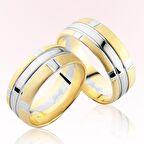 İki Renk Altın Alyans 3506