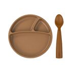 Oioi Vakum Tabanlı Silikon Tabak Ve Nam Nam Kaşık 2'Li Set