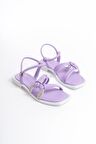 MİA026-1501 Günlük Kadın Mor Tatil Sandaleti