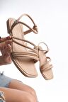MİA026-1512 Günlük Kadın Nut Renkli Tatil Sandaleti