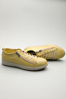 Gondol Hakiki Deri Günlük Rahat Fermuarlı Yazlık Ayakkabı zx.2403 - Sarı - 39