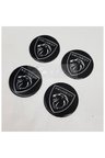 Peugeot Jant Göbeği Siyah Alüminyum 54mm Arma 4 Lü Set Yeni Logo
