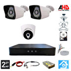 ARNA 1 İÇ 2 DIŞ 3.6 MM LENS 2MP 1080P 3 KAMERALI 250 GB HDD DAHİL GÜVENLİK SETİ - ST212250