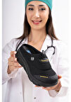 Sandal Spor S0001-0278 Kadın Dolgu Taban Ortopedik File Sabo Terlik Siyah
